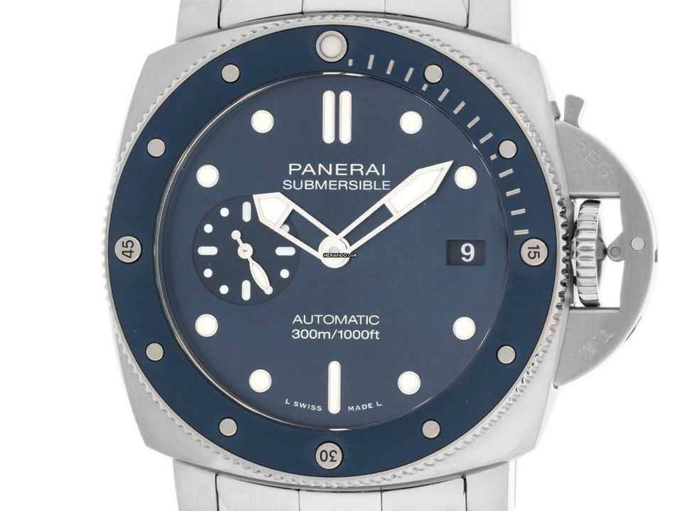  Panerai Submersible Blue Notte Ref.PAM02068 2024 Full Set Ungetragen 