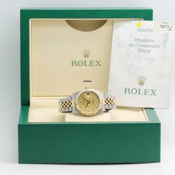Rolex Datejust 31 Medium Stahl/Gold Ref : 78273 Box & Papiere von 2003 </h1>