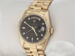 Thumbnail von Rolex Day-Date 36 36mm 18308 Gelbgold 750 Diamanten Automatik 18kt Yellow Gold Black Dial </h1>