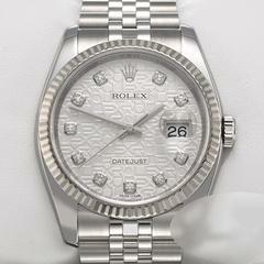  Rolex Datejust 36 36mm 116234 Stahl Weissgold 750 Diamanten Automatik Stainless Steel 18kt White Gold Jubilé-band Chronometer Oyster </h1> 