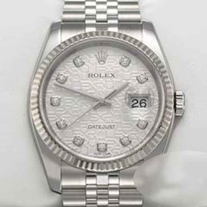  Rolex Datejust 36 36mm 116234 Stahl Weissgold 750 Diamanten Automatik Stainless Steel 18kt White Gold Jubilé-band Chronometer Oyster </h1> 