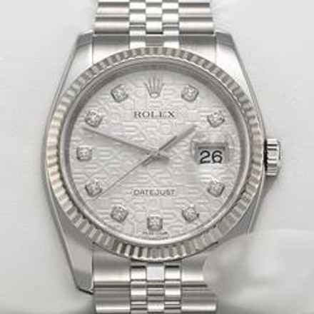  Rolex Datejust 36 36mm 116234 Stahl Weissgold 750 Diamanten Automatik Stainless Steel 18kt White Gold Jubilé-band Chronometer Oyster </h1> 