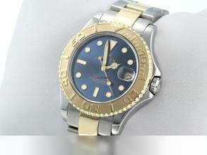 Thumbnail von Rolex Yacht-Master 35mm Edelstahl Gelbgold 750 Automatik Stainless Steel 18kt Yellow Gold Oyster-band Chronometer Blue Dial </h1>