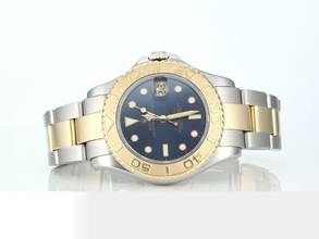 Thumbnail von Rolex Yacht-Master 35mm Edelstahl Gelbgold 750 Automatik Stainless Steel 18kt Yellow Gold Oyster-band Chronometer Blue Dial </h1>