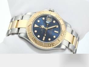 Thumbnail von Rolex Yacht-Master 35mm Edelstahl Gelbgold 750 Automatik Stainless Steel 18kt Yellow Gold Oyster-band Chronometer Blue Dial </h1>