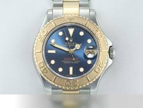 Thumbnail von Rolex Yacht-Master 35mm Edelstahl Gelbgold 750 Automatik Stainless Steel 18kt Yellow Gold Oyster-band Chronometer Blue Dial </h1>