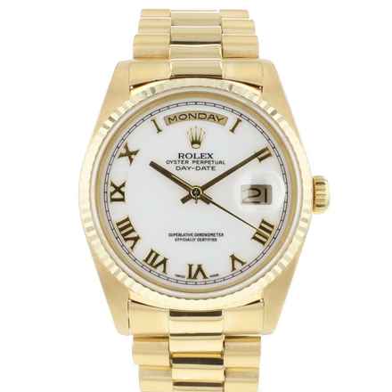  Rolex Day-Date 36 Yellow Gold White Roman Dial </h1> 