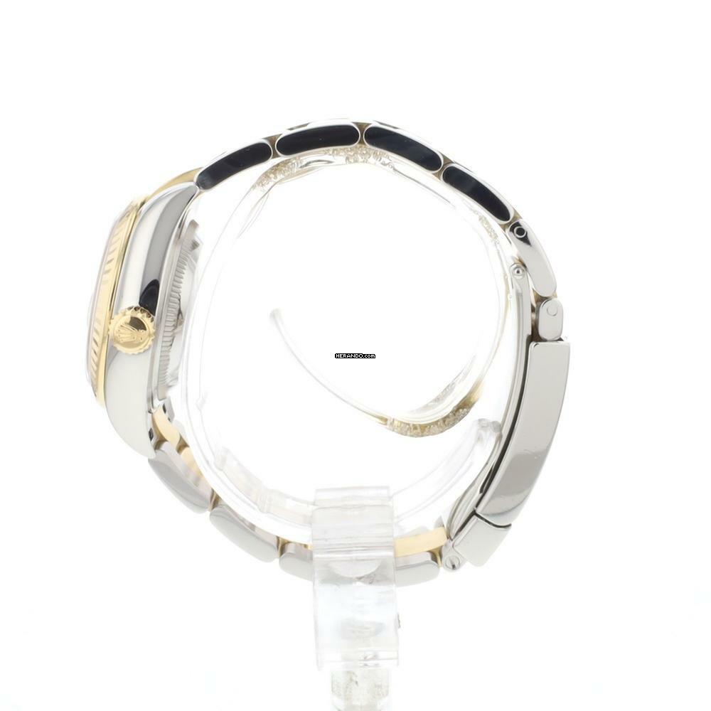  Rolex Lady-Datejust 28 Oyster Fluted Steel Gold MoP Diamond Dial 