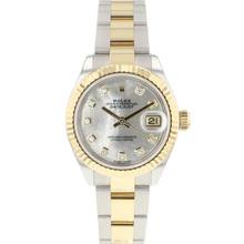 Thumbnail von Rolex Lady-Datejust 28 Oyster Fluted Steel Gold MoP Diamond Dial