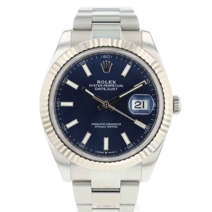  Rolex Datejust 41 Oyster Fluted Blue Dial </h1> 