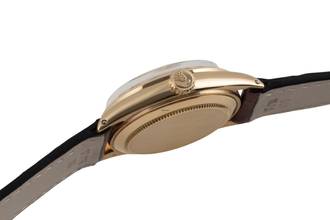 Thumbnail von Rolex Oyster Perpetual Date 18k Gold Damenuhr Ref.6624 vintage Klassiker