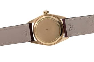 Thumbnail von Rolex Oyster Perpetual Date 18k Gold Damenuhr Ref.6624 vintage Klassiker