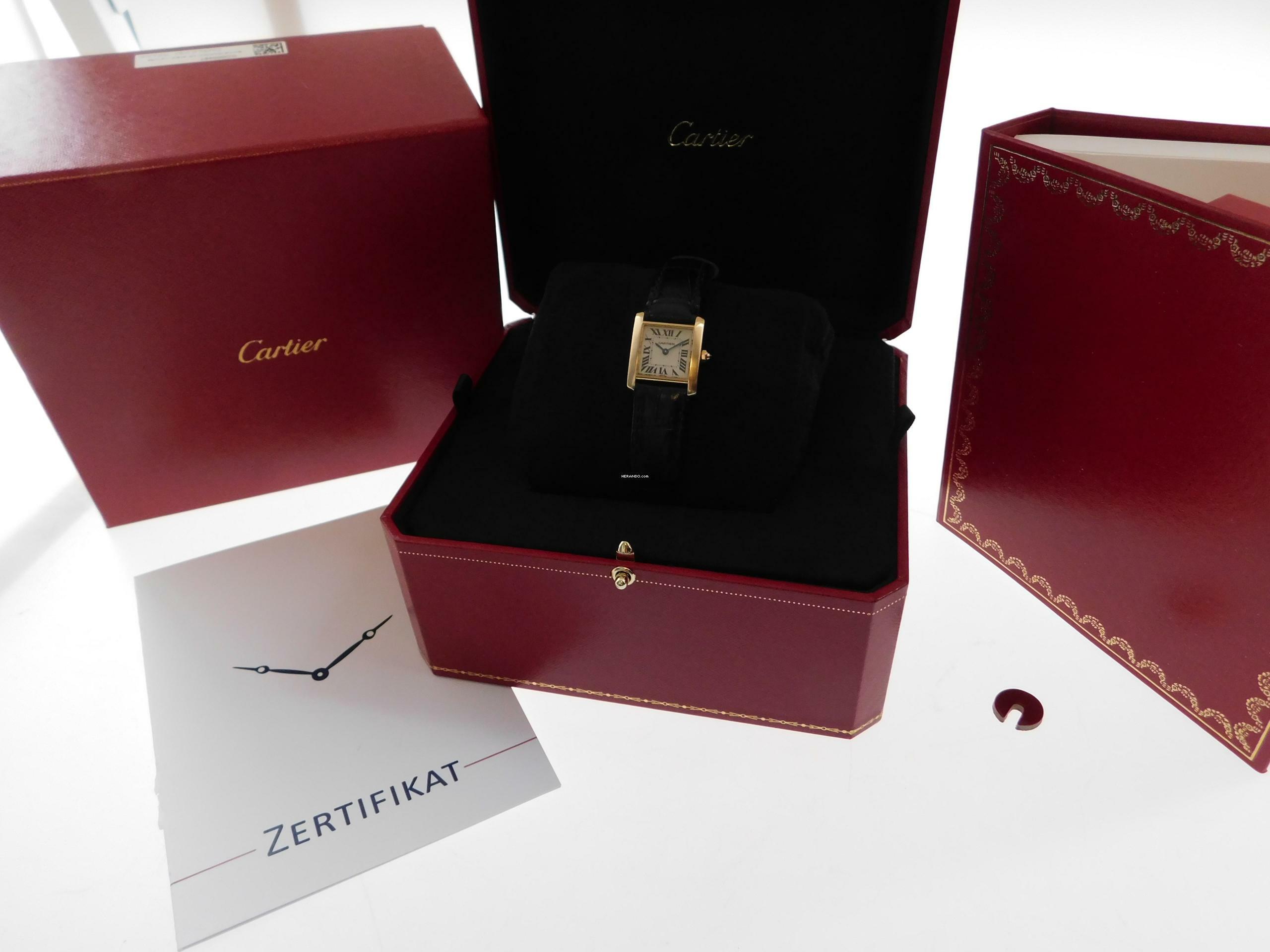  Cartier Tank Française Lady 18 Karat Gelbgold mit Original Box und Schließe 