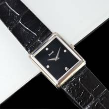 Thumbnail von Piaget Tank ultra-thin 9150 Factory black diamonds indexes white gold 18KT </h1>