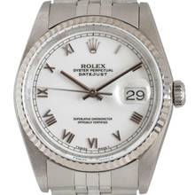 Thumbnail von Rolex Datejust 36 16234 white romans dial TOP Condition Full Set </h1>