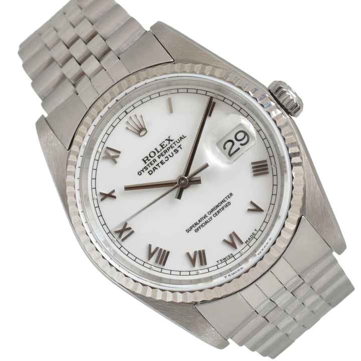  Rolex Datejust 36 16234 white romans dial TOP Condition Full Set </h1> 