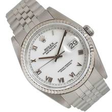 Thumbnail von Rolex Datejust 36 16234 white romans dial TOP Condition Full Set </h1>