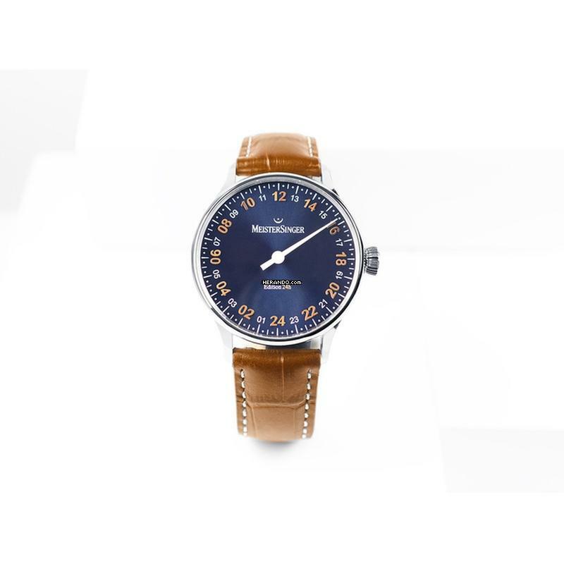 Thumbnail von Meistersinger Edition 24H Herrenuhr Automatik - Sonnenschliff Stahlblau mit Gold ED-PM99-24H