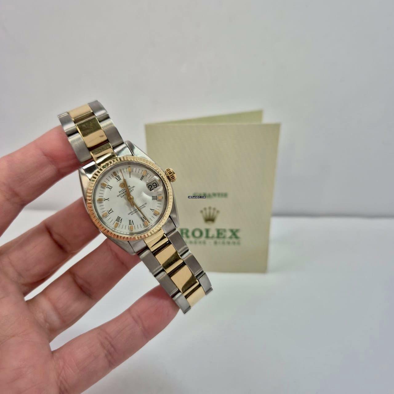 Rolex Datejust 31 Ouro Branco & Aço 31mm Vintage Automático Completo
