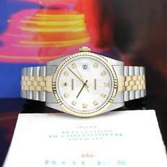 Rolex Datejust 36 Stahl/Gold Ref :16233 Rolex Box & Papiere von 2002 </h1>