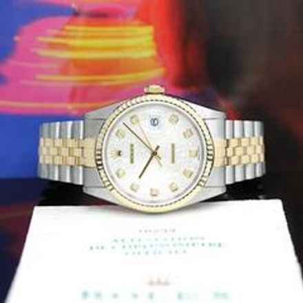  Rolex Datejust 36 Stahl/Gold Ref :16233 Rolex Box & Papiere von 2002 </h1> 