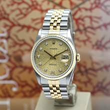 Thumbnail von Rolex Datejust 36 Stahl/Gold Ref :16233 Rolex Box & Papiere von 2001 </h1>