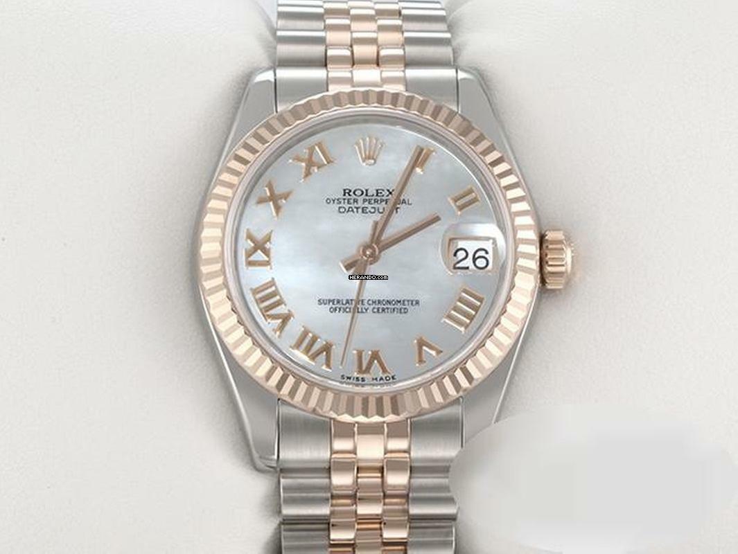  Rolex Datejust 31 31mm 178271 Stahl Rosegold 750 Perlmutt Automatik Stainless Steel 18kt Rose Gold Jubilé-band Chronometer Oyster  