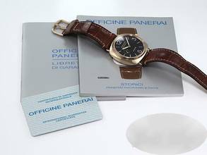 Thumbnail von Panerai Radiomir 8 Days 45mm Pam00197 2005 Rosegold 750 Handaufzug 18kt Rose Gold Black Dial