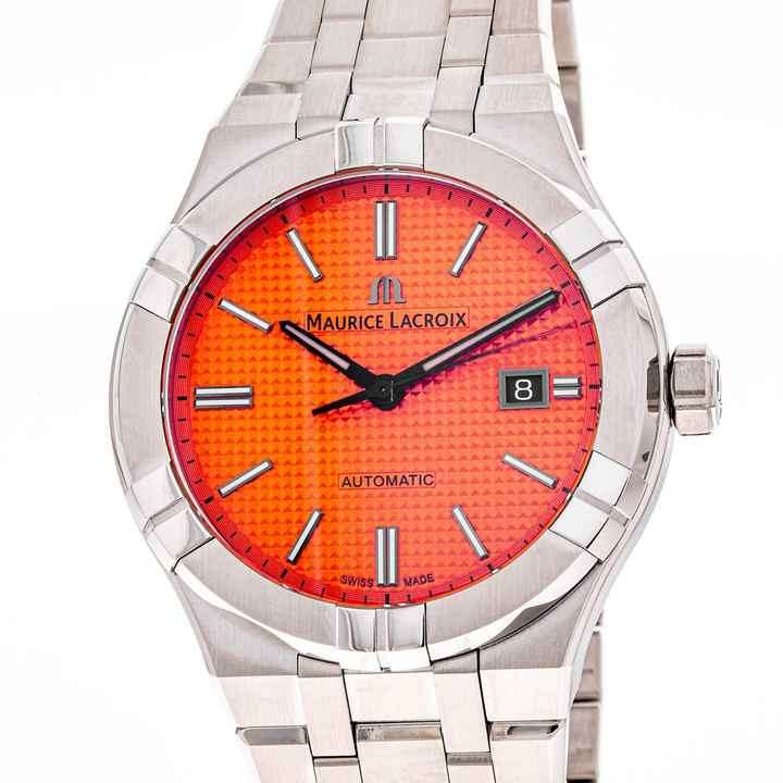  Maurice Lacroix AIKON 42 Orange – Limited Edition – AI6008-SS00F-530-E – NEW & Unworn – 07/2025 Full Set 