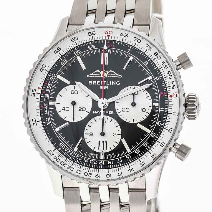  Breitling Navitimer 1 B01 Chronograph 43 Black– AB0138211B1A1 – NEW & UNWORN – 07/2025 Full Set 