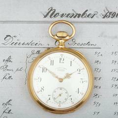  A. Lange & Söhne Grosse Lange 1 18k Gold Qualität 1A Taschenuhr mit Zertifikat u. Etui 1890 Grosses kal. 45 Werk Gewicht 109g. </h1> 