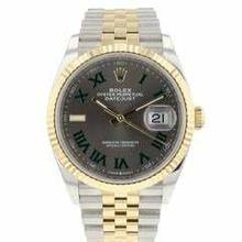 Thumbnail von Rolex Datejust 36 Steel / Gold Jubilee Fluted Wimbledon </h1>