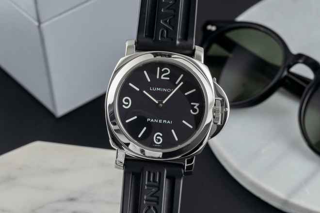  Panerai Luminor Base Handaufzug Edelstahl Herrenuhr Ref. PAM00112  