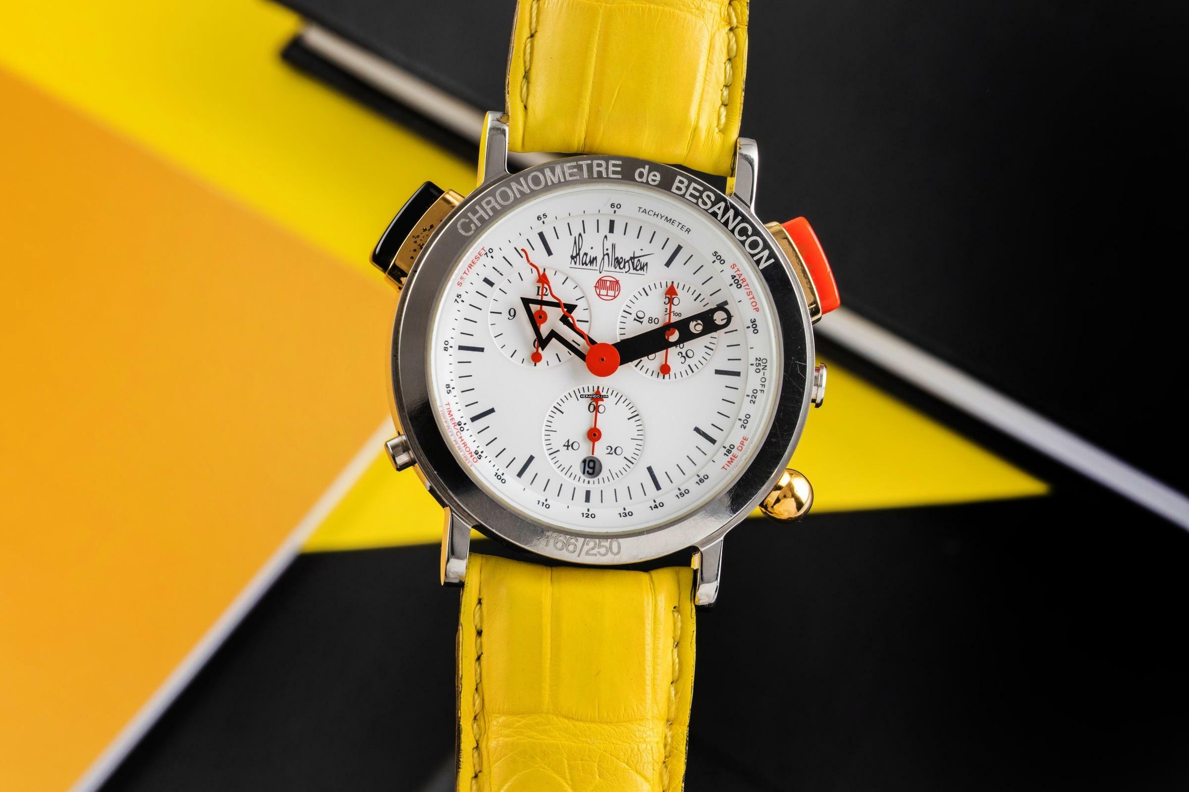 Alain Silberstein Kronoalarm 3 Chronograph Stahl Quarz Herrenuhr