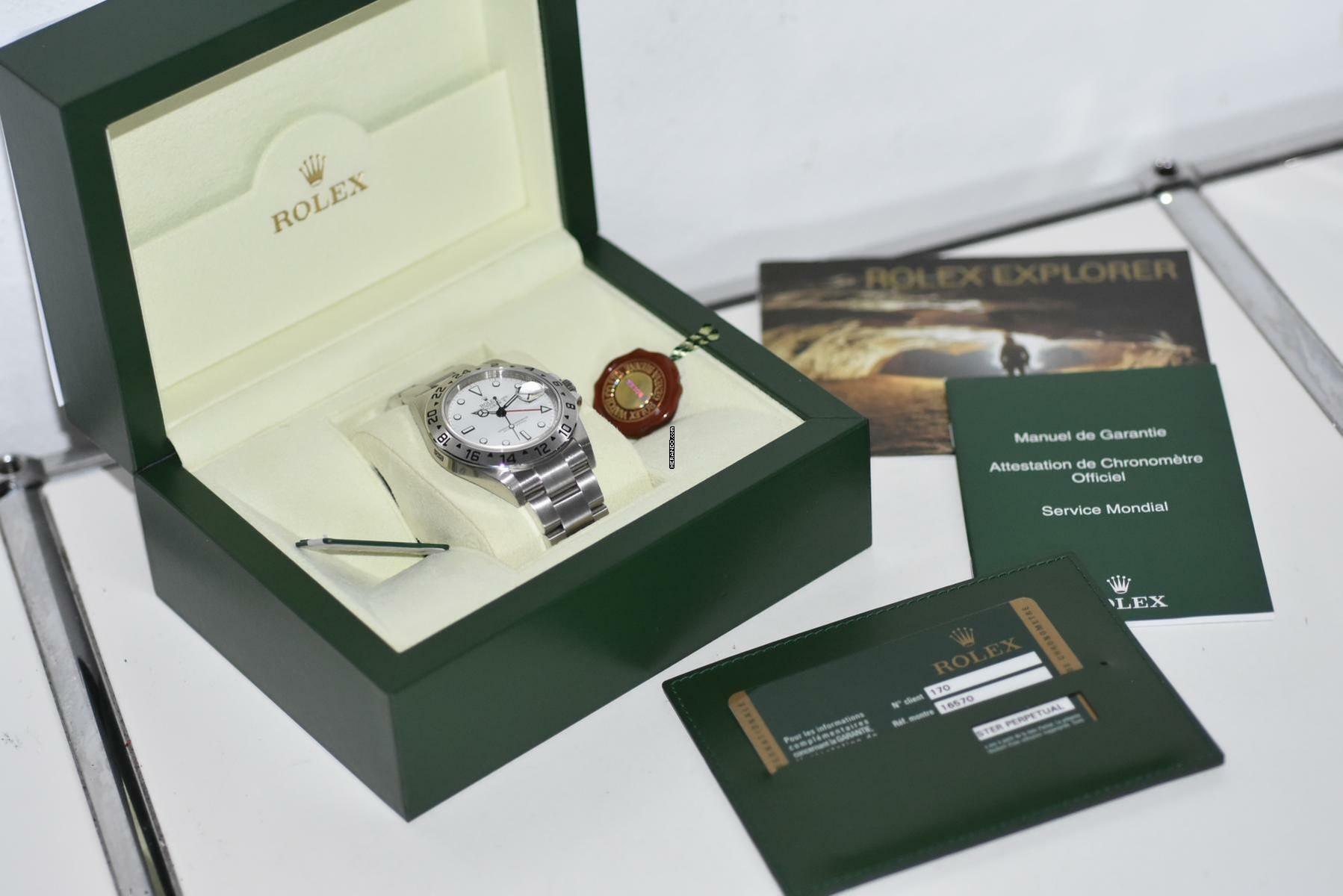 Thumbnail von Rolex Explorer II 16570 - Random Thin Frame Cal. 3186 - LC170 Stickers </h1>