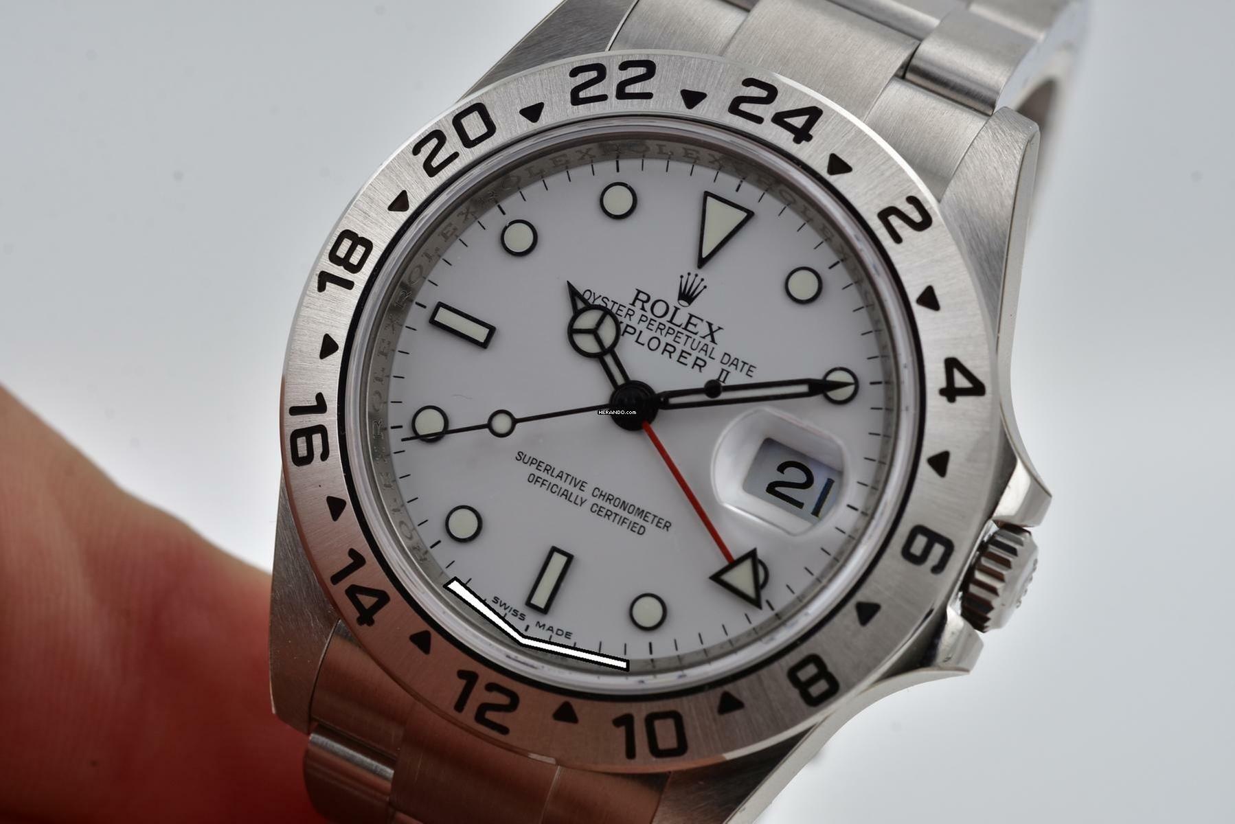 Thumbnail von Rolex Explorer II 16570 - Random Thin Frame Cal. 3186 - LC170 Stickers </h1>