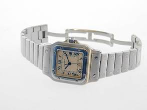 Thumbnail von Cartier Santos Galbée großes Modell 29 mm im Full Set Datum auf 6 Uhr Full Set aus 2000