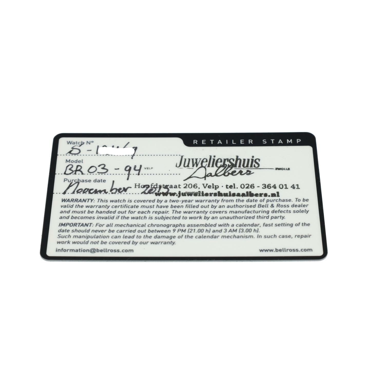 Thumbnail von Bell & Ross BR 03-94 Chronographe BR03-94 Full Set 2013 </h1>