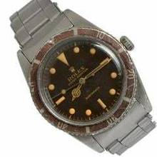 Thumbnail von Rolex Submariner (No Date) 6205 Tropical brown gilt dial with radium indexes Full Set 1955