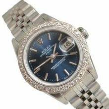 Thumbnail von Rolex Lady-Datejust 69174 Ladies 26MM blue dial diamond bezel </h1>