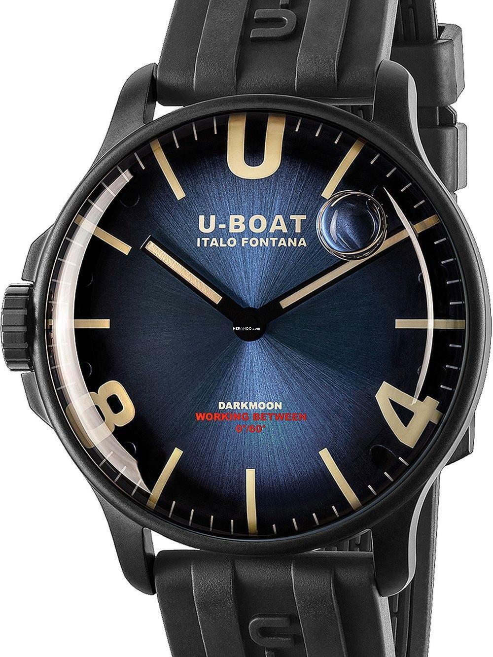  U-Boat 8700/E Darkmoon Blue IPB Soleil Herrenuhr 44mm 5ATM 
