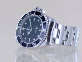 Thumbnail von Rolex Submariner (No Date) 14060 No-Date 2-Liner Swiss Only SL Oysterband 1999 Taucher B+P </h1>