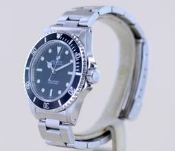 Thumbnail von Rolex Submariner (No Date) 14060 No-Date 2-Liner Swiss Only SL Oysterband 1999 Taucher B+P </h1>