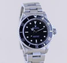 Thumbnail von Rolex Submariner (No Date) 14060 No-Date 2-Liner Swiss Only SL Oysterband 1999 Taucher B+P </h1>