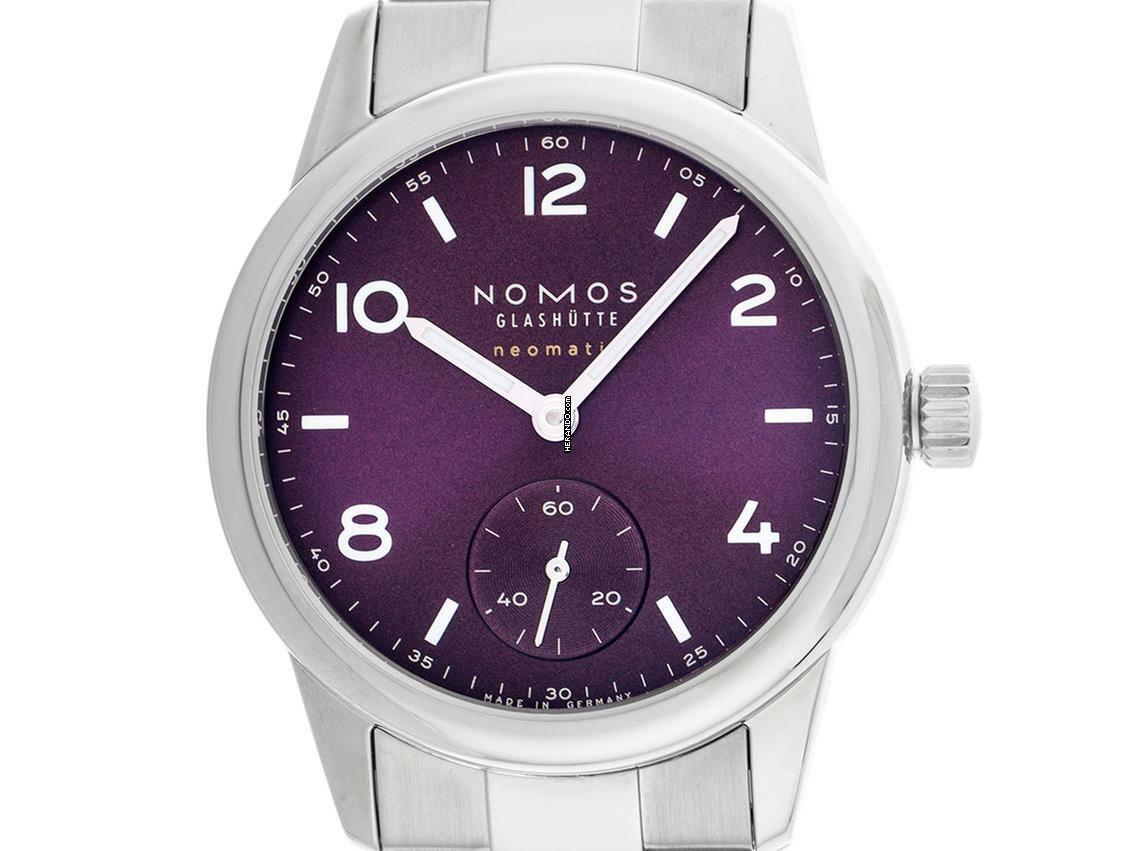  NOMOS Club Neomatik Glashütte Club Sport Neomatik 34 Purple Ref.757 2025 Full Set Neu 