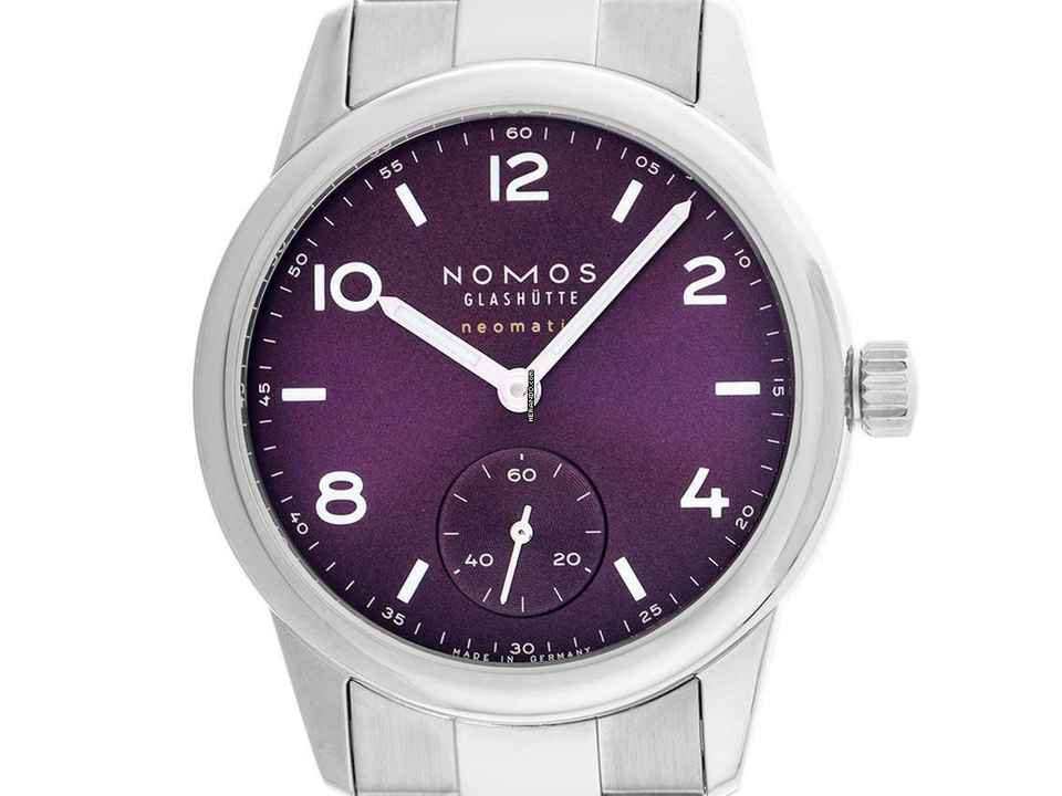  NOMOS Club Neomatik Glashütte Club Sport Neomatik 34 Purple Ref.757 2025 Full Set Neu 