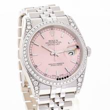 Thumbnail von Rolex Datejust 36 ICED OUT Pink – 1,66 Carat Diamonds aft. Mrkt. – 116200 – like NEW – 2016 Full