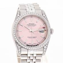 Thumbnail von Rolex Datejust 36 ICED OUT Pink – 1,66 Carat Diamonds aft. Mrkt. – 116200 – like NEW – 2016 Full