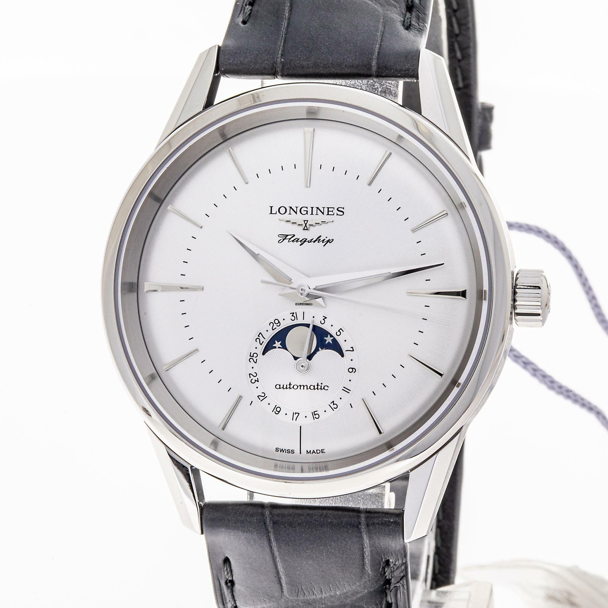  Longines Heritage Moonphase Automatic 38.5 Mm White – L4.815.4.72.2 – NEW & UNWORN – 07/25 Full 