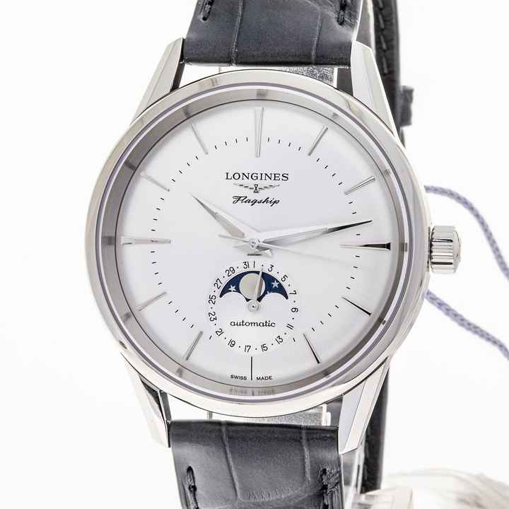  Longines Heritage Moonphase Automatic 38.5 Mm White – L4.815.4.72.2 – NEW & UNWORN – 07/25 Full 